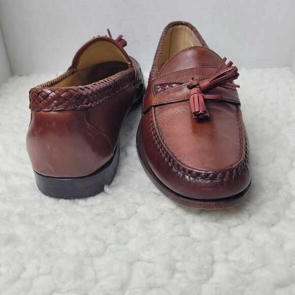 Allen Edmonds Maxfield Men\'s Slip-On Loafer Size 11 Brown Leather Tassel Braid main image 6